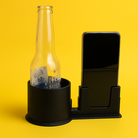 Water Sports Accessory Bracket – Phone & Drink Holder for Paddleboard, Kayak, Canoe & Surfboard by Wave & Hang