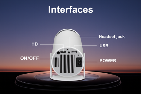 CosyCove 4K Mini Projector Portable WiFi 6 BT5 Android 11 by Wave & Hang