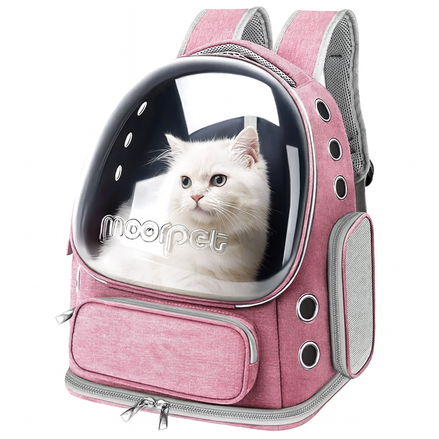 Cat Backpack Carrier with Bubble Window – Breathable, Foldable & Travel-Friendly Pet Backpack by Wave & Hang