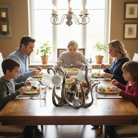 Resin Octopus Mug Holder 🐙 Unique Coastal Kitchen & Table Decor by Wave & Hang