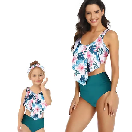 Mommy & Me Matching Bikini Set – Stylish Family Swimwear Collection