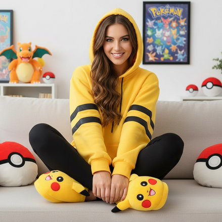 Pokémon Plush Slippers – Cozy Indoor Shoes Featuring Pikachu, Snorlax, Charmander & More