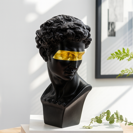 David Art Sculpture – Modern Resin Bust with Vintage Classical Design