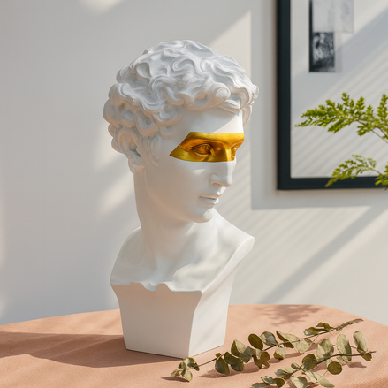 David Art Sculpture – Modern Resin Bust with Vintage Classical Design