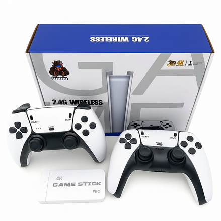 M15 Wireless TV Game Console – 10,000+ Retro Games, Dual Wireless Controllers & HDMI Plug & Play by Wave & Hang