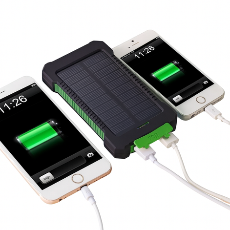 20000mAh Solar Power Bank – Slim, Portable Charger for Adventurers by Wave & Hang