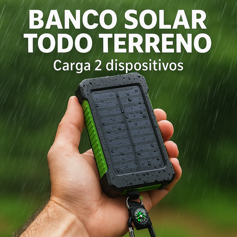20000mAh Solar Power Bank – Slim, Portable Charger for Adventurers by Wave & Hang
