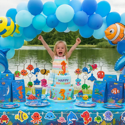 148Pcs Under the Sea Party Favors – Ocean Birthday Supplies for Kids