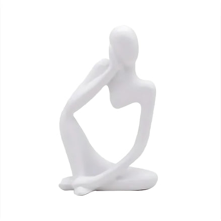 Abstract Thinker Sculpture – Modern Art for Chic Spaces by Wave & Hang