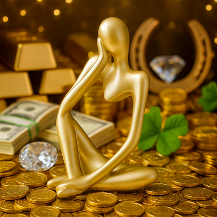 Abstract Thinker Sculpture – Modern Art for Chic Spaces by Wave & Hang