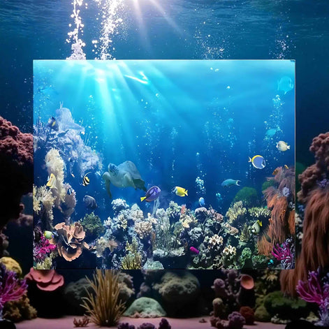 Under The Sea Backdrop 10×8 ft – Ocean Seabed Coral Reef Photography Background | Marine Aquarium Underwater World Banner for Party, Wedding & Event Decorations