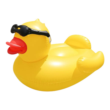 Giant Inflatable Duck Pool Float with Sunglasses – Oversized Swimming Ring for Adults