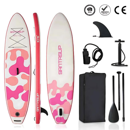 Inflatable SUP Paddle Board for Beginners Lightweight Camouflage by Wave & Hang