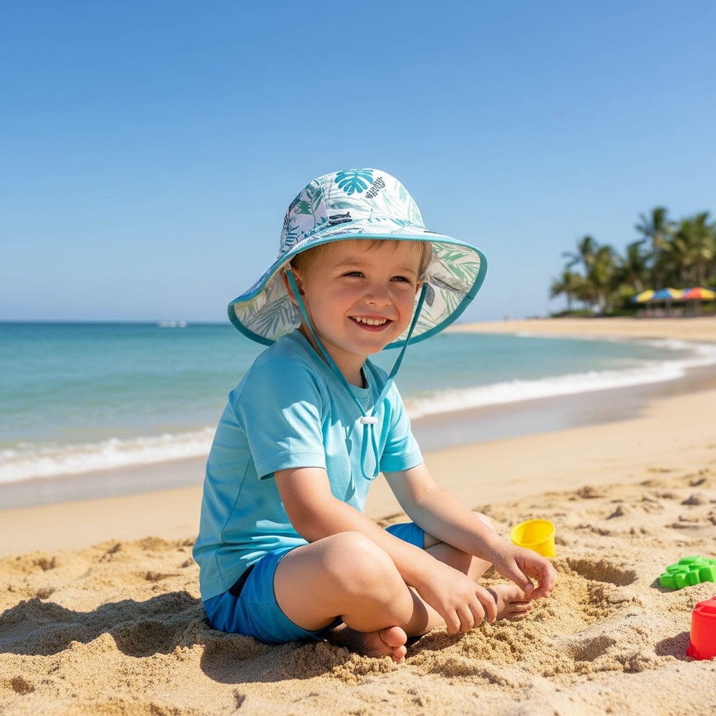 Toddler Waterproof Sun Hat | UV Protection for All-Day Fun by Wave & Hang