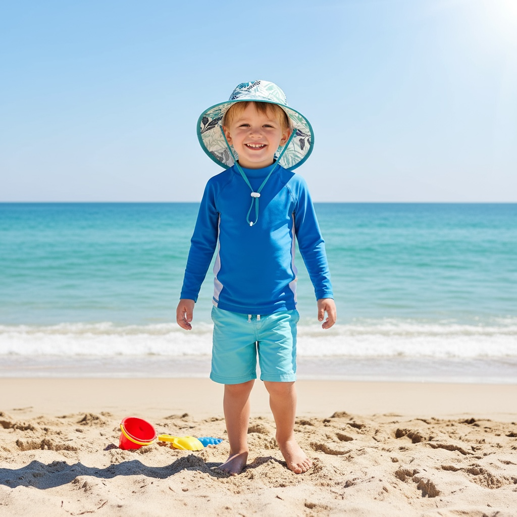 Toddler Waterproof Sun Hat | UV Protection for All-Day Fun by Wave & Hang