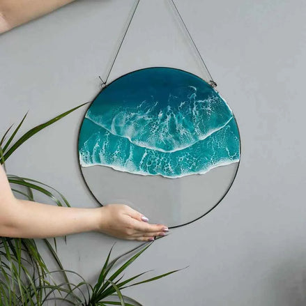 Ocean Wave Acrylic Wall Pendant – Coastal Wall Art & Serene Home Décor